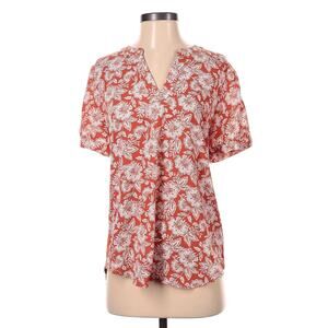 Fortune + Ivy Stitch Fix  Button Detail Mixed Material Top Size Small